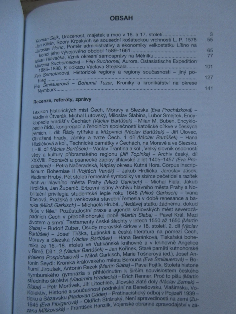 STŘEDOČESKÝ SBORNÍK HISTORICKÝ, 28-29/2002-2003, **an