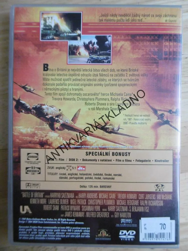 BITVA O BRITÁNII, 2 DVD FILM