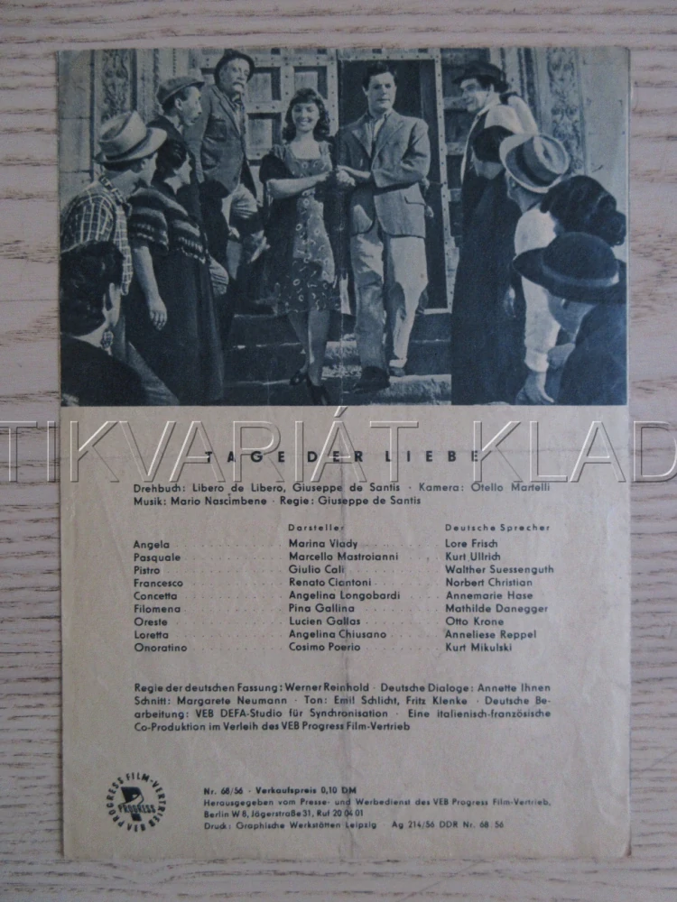 DEN LÁSKY, M. MASTROIANNI, BIO PROGRAM ČŠ-2 Č. 4