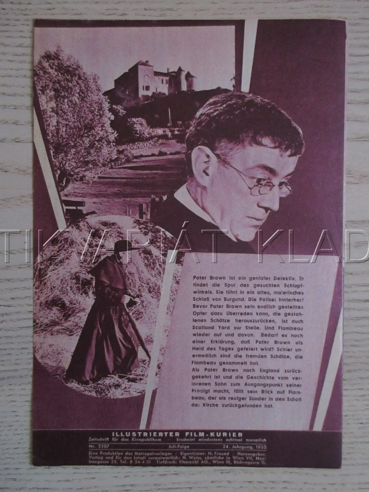 PATER BROWN, A. GUINNESS, BIO PROGRAM ČŠ-2 Č. 24