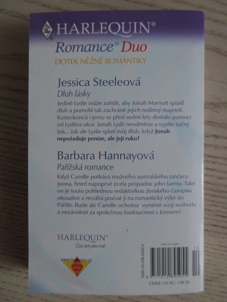 DLUH LÁSKY, JESSICA STEELEOVÁ, PAŘÍŽSKÁ ROMANCE, BARBARA HANNAYOVÁ, **an