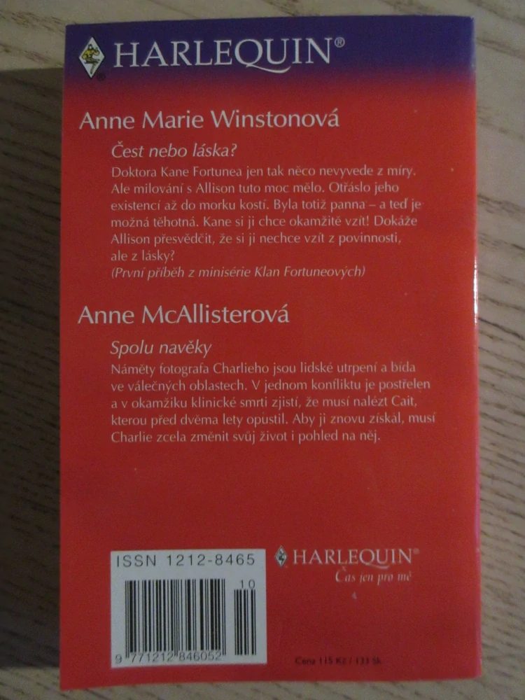 ČEST NEBO LÁSKA?, ANNE MARIE WINSTONOVÁ, SPOLU NAVĚKY, ANNE MCALLISTEROVÁ, **an