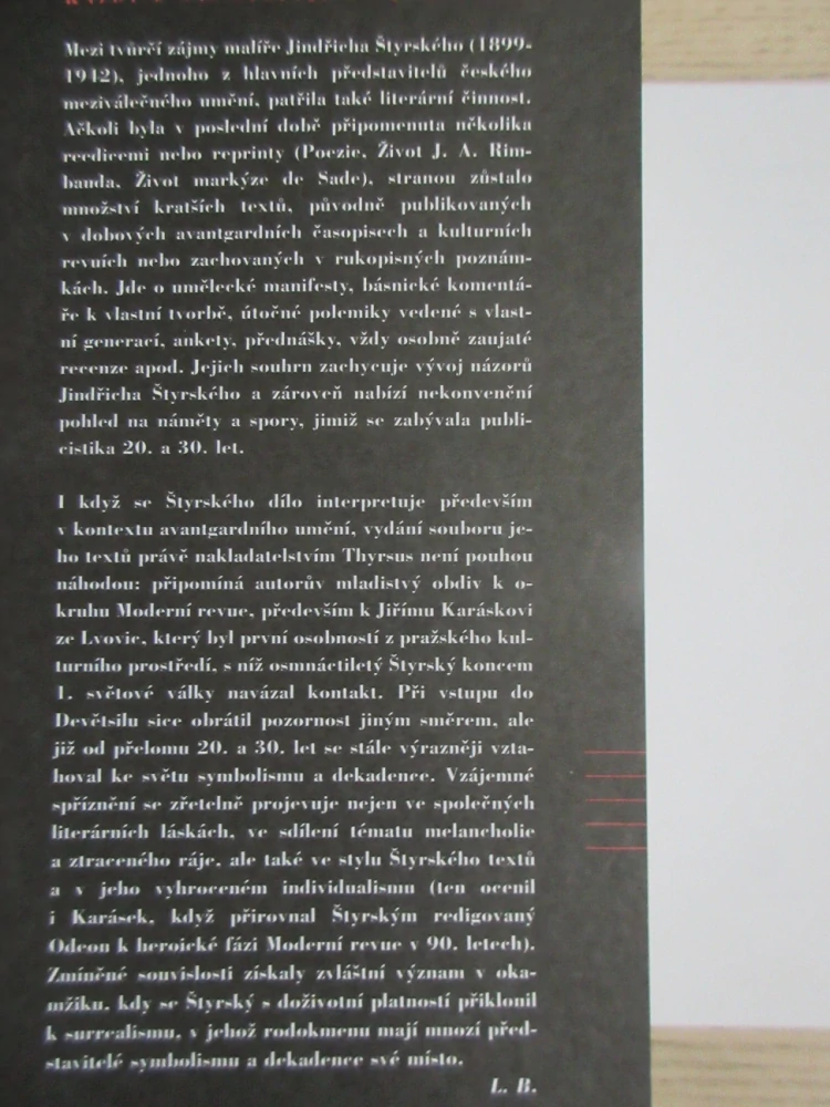 KAŽDÝ Z NÁS STOPUJE SVOJI ROPUCHU, TEXTY 1923-1940, JINDŘICH ŠTYRSKÝ, **an