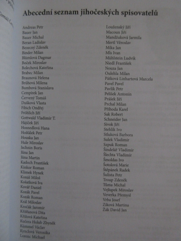 JIHOČEŠTÍ SPISOVATELÉ ANEB NĚKTEŘÍ Z MNOHA..., TOMÁŠ ČERVENÝ, **an