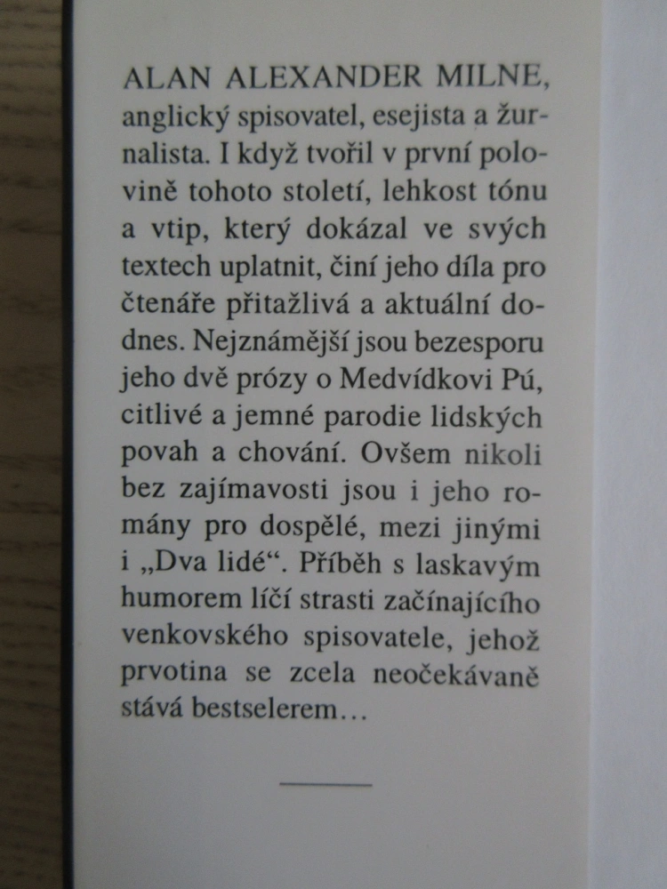 DVA LIDÉ, A. A. MILNE, **an