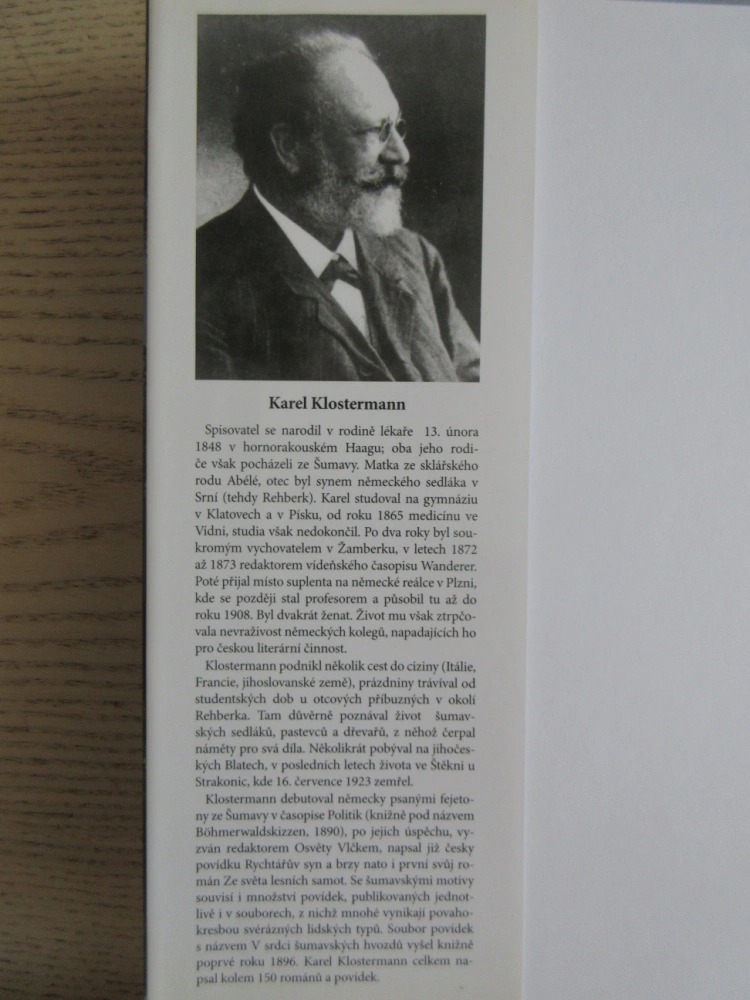 V SRDCI ŠUMAVSKÝCH HVOZDŮ, KAREL KLOSTERMANN, ŠUMAVA, **an