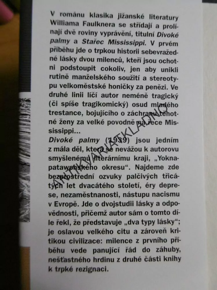 DIVOKÉ PALMY, WILLIAM FAULKNER, **an