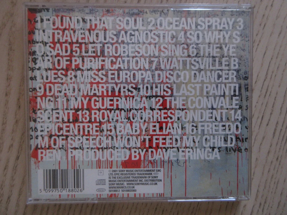 KNOW YOUR ENEMY, MANIC STREET PREACERS, CD HUDBA