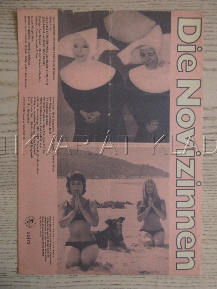 NOVICKY, B. BARDOT, A. GIRARDOT, BIO PROGRAM ČŠ-2 Č. 110