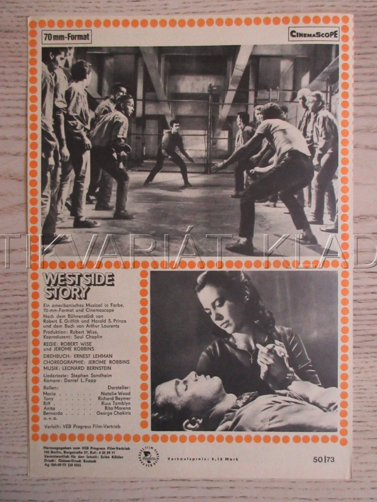 WEST SIDE STORY, R. MORENO, BIO PROGRAM ČŠ-2 Č. 113