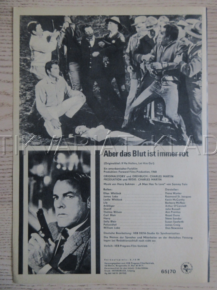 ABER DAS BLUT IST IMMER ROT, IF HE HOLLERS, LET HIM GO, USA, BIO PROGRAM ČŠ-2 Č. 119