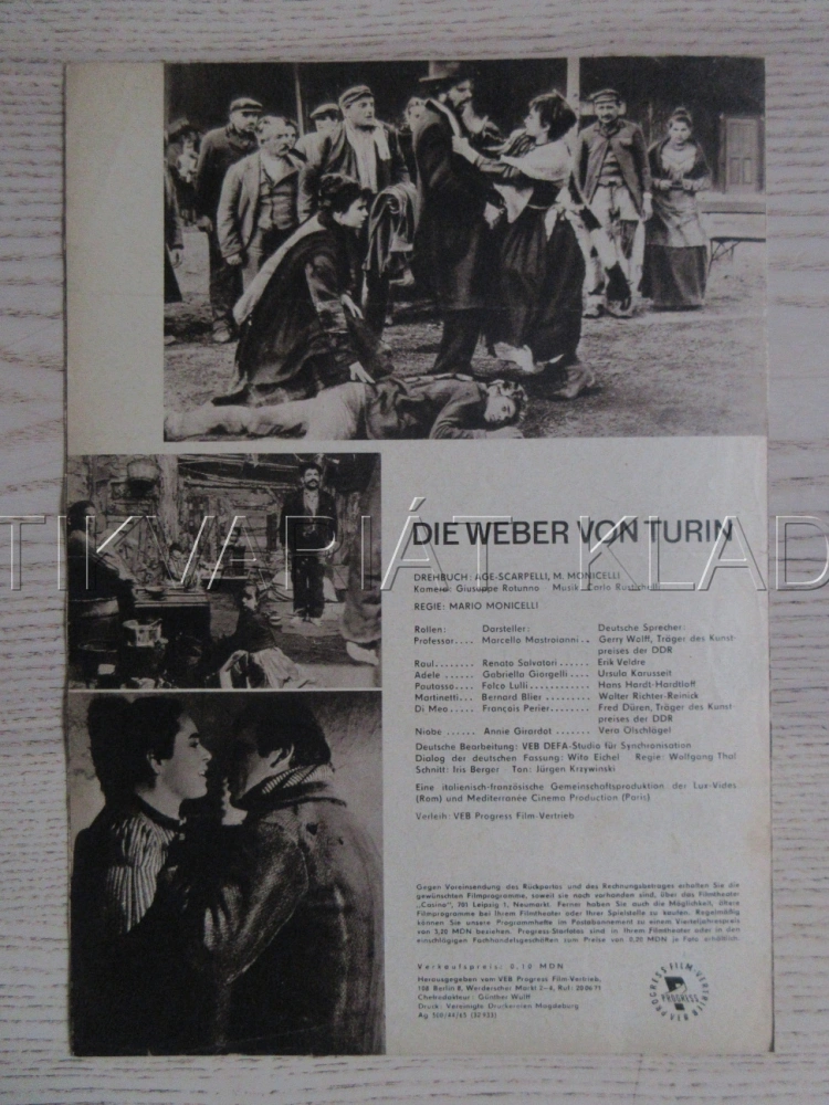 DIE WEBER VON TURIN, STALO SE V TURÍNĚ, M. MASTROIANNI, BIO PROGRAM ČŠ-2 Č. 127