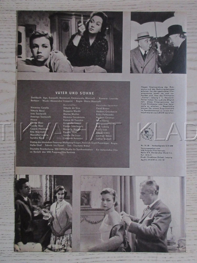 OTEC A SYN, V. DE SICA, BIO PROGRAM ČŠ-2 Č. 131
