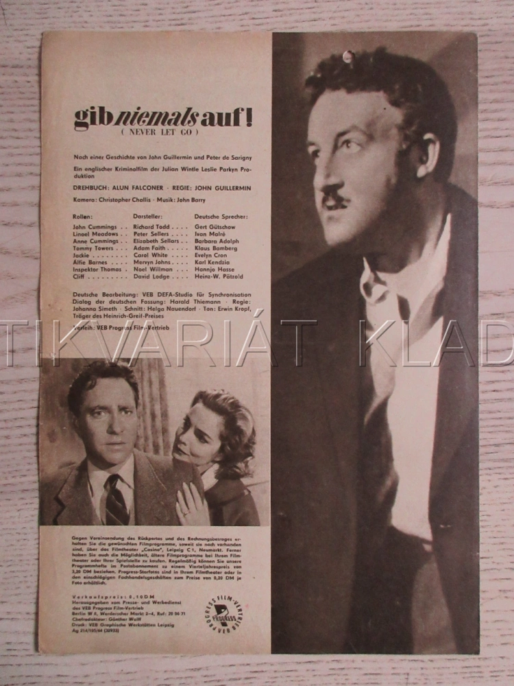 NEVER LET GO, P. SELLERS, R. TODD, PROGRAM ČŠ-2 Č. 141