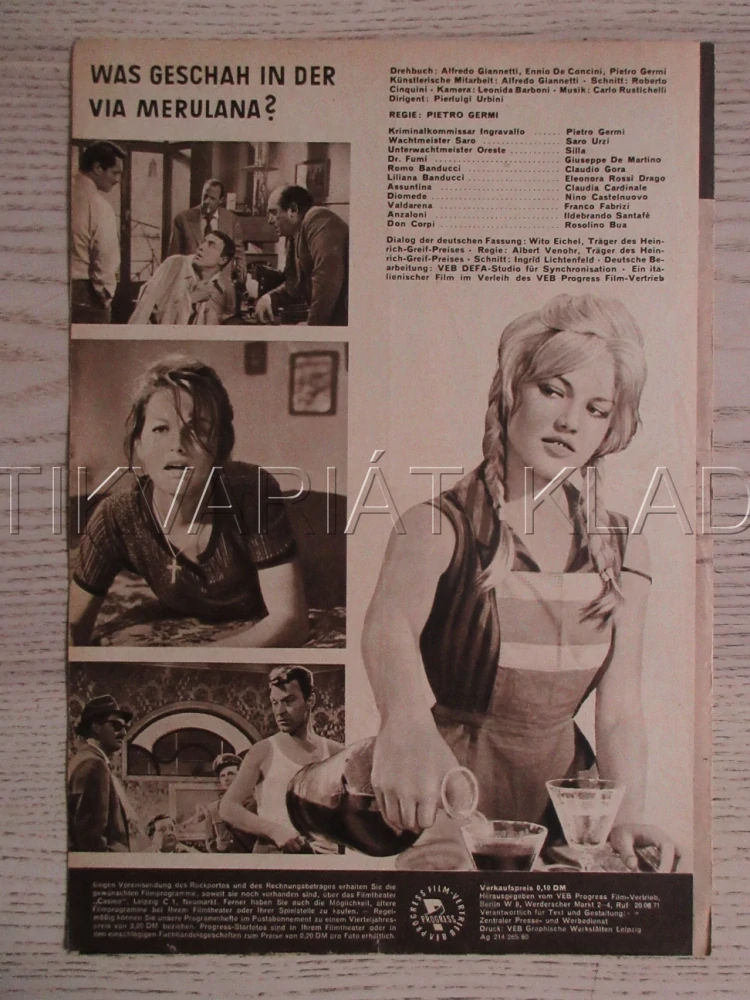 WAS GESCHAH IN DER VIA MERULANA?, ZATRACENÝ MALÉR, C. CARDINALE, PROGRAM ČŠ-2 Č. 145