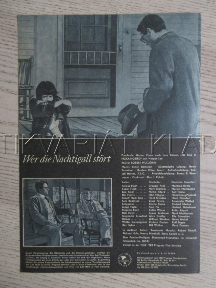 JAKO ZABÍT PTÁČKA, G. PECK, PROGRAM ČŠ-2 Č. 159