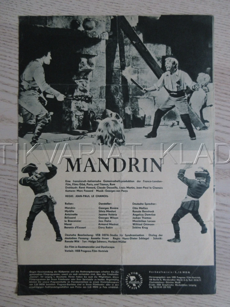 MANDRIN, DOBRODRUŽSTVÍ, FR, BIO PROGRAM ČŠ-2 Č. 177