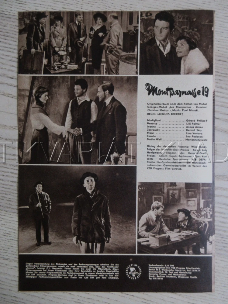 MONTPARNAS 19, G. PHILIPE, L. VENTURA, BIO PROGRAM ČŠ-2 Č. 189