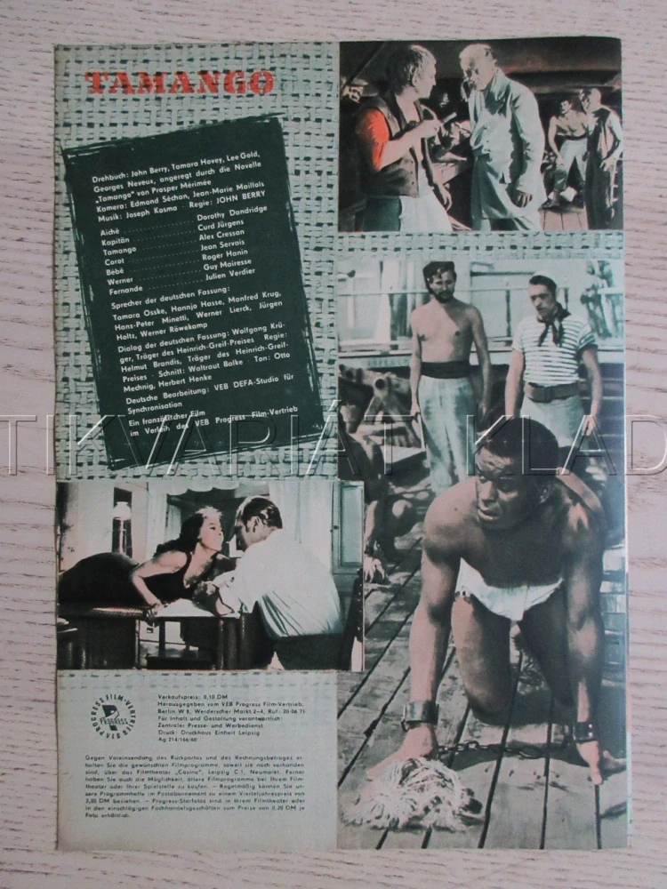 TAMANGO, C. JÜRGENS, BIO PROGRAM ČŠ-2 Č. 194