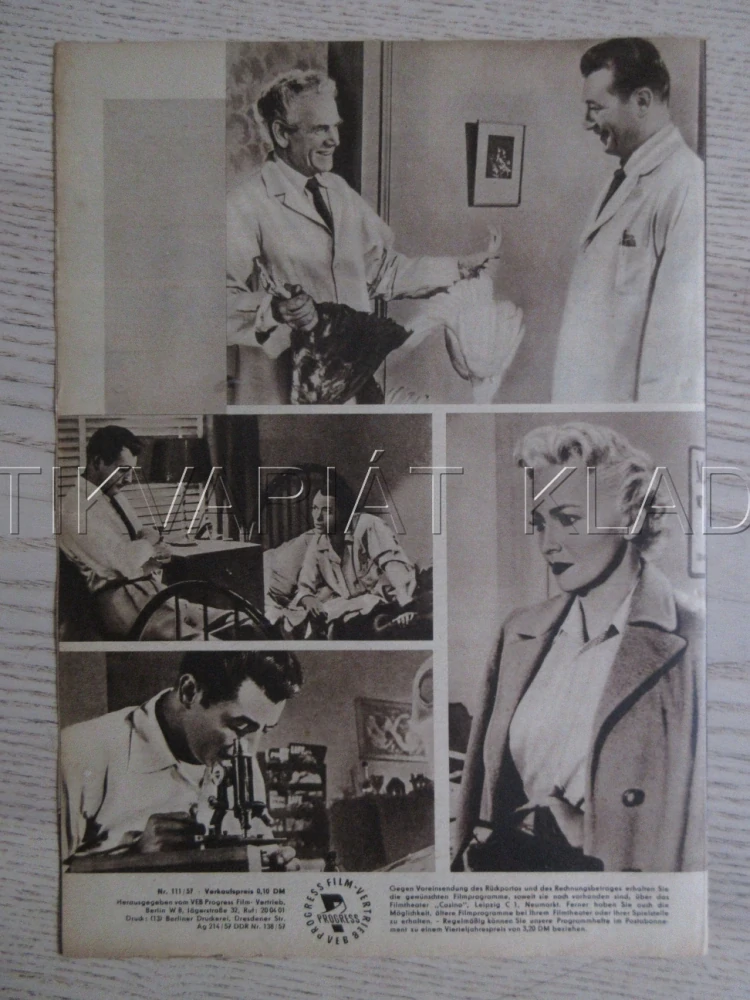 NOT AS A STRANGER, NE JAKO CIZINEC, R. MITCHUM, FILM USA, BIO PROGRAM ČŠ-2 Č. 210