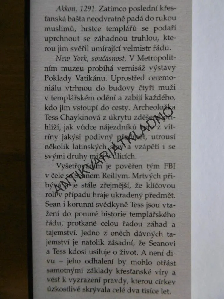 POSLEDNÍ TEMPLÁŘ, RAYMOND KHOURY, **an