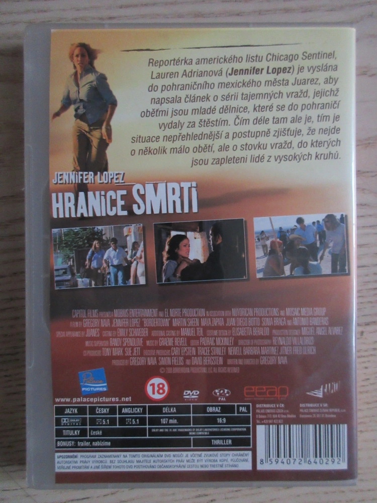 HRANICE SMRTI, J. LOPEZ, DVD FILM