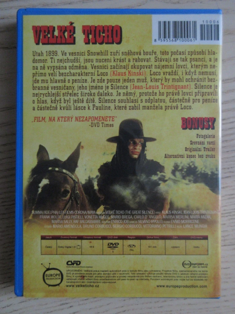 VELKÉ TICHO, K. KINSKI, J. LOUIS-TRINTIGNANT, DVD FILM