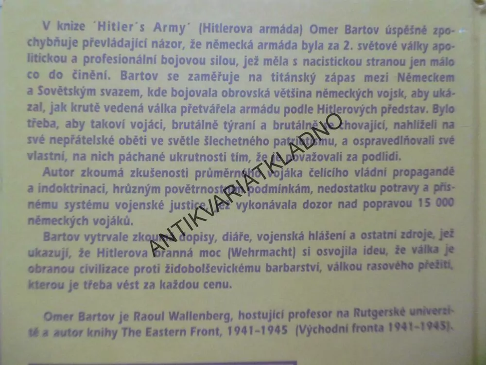 HITLEROVA ARMÁDA, VOJÁCI, NACISTÉ, VÁLKA VE TŘETÍ ŘÍŠI, BARTOV, **an