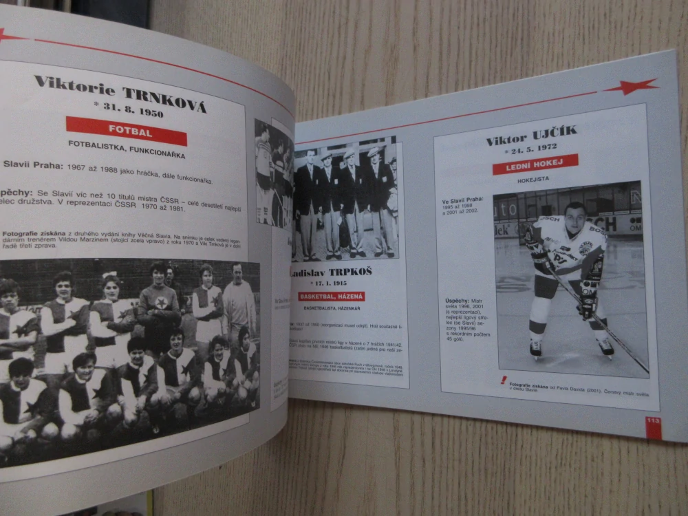 ALBUM SLAVNÝCH POSTAV SPORTOVNÍHO KLUBU SLAVIA PRAHA 1892-2002, VLADIMÍR ZÁPOTOCKÝ, **an