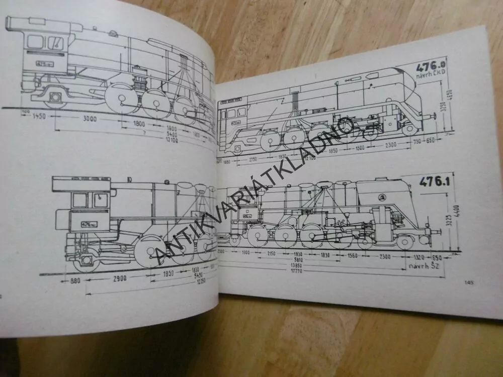 ATLAS LOKOMOTIV, NÁČRTKY PARNÍCH LOKOM. A TENDRŮ, BEK, ŽELEZNICE, 1984, **an 