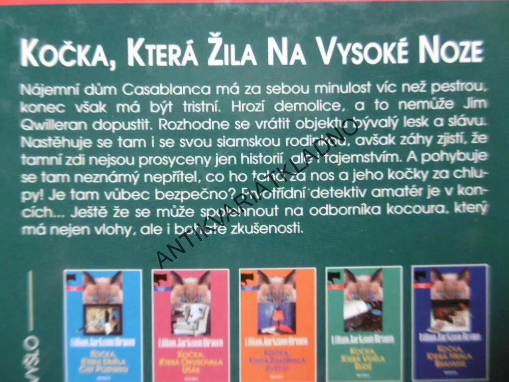 KOČKA, KTERÁ ŽILA NA VYSOKÉ NOZE, LILIAN JACKSON BRAUN