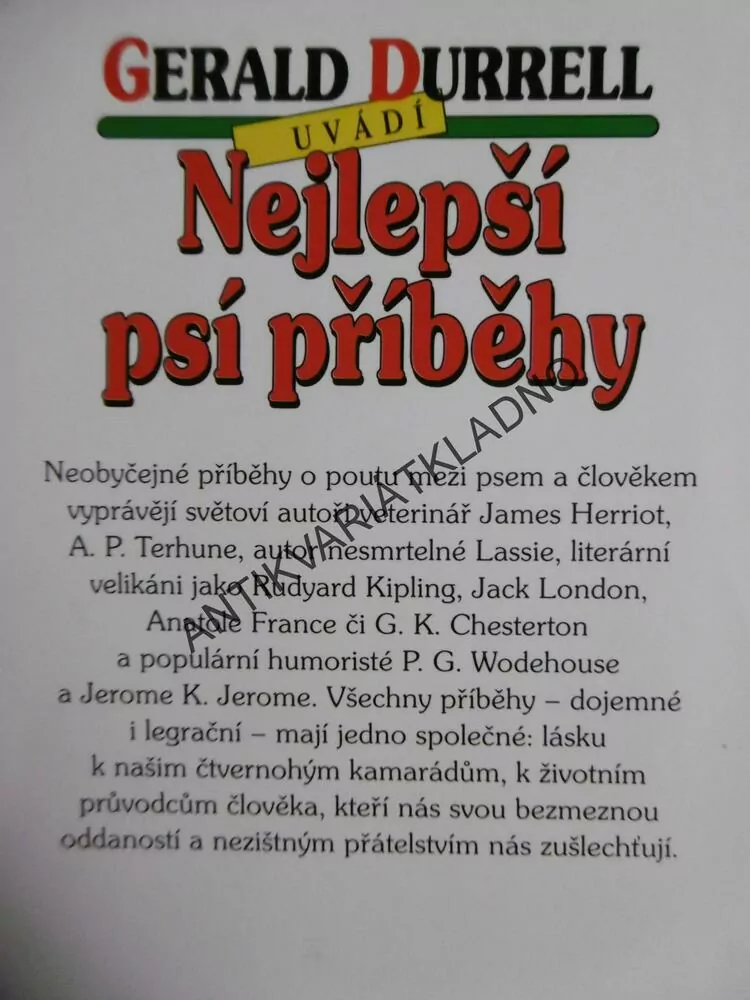 NEJLEPŠÍ PSÍ PŘÍBĚHY, GERALD DURRELL, **an