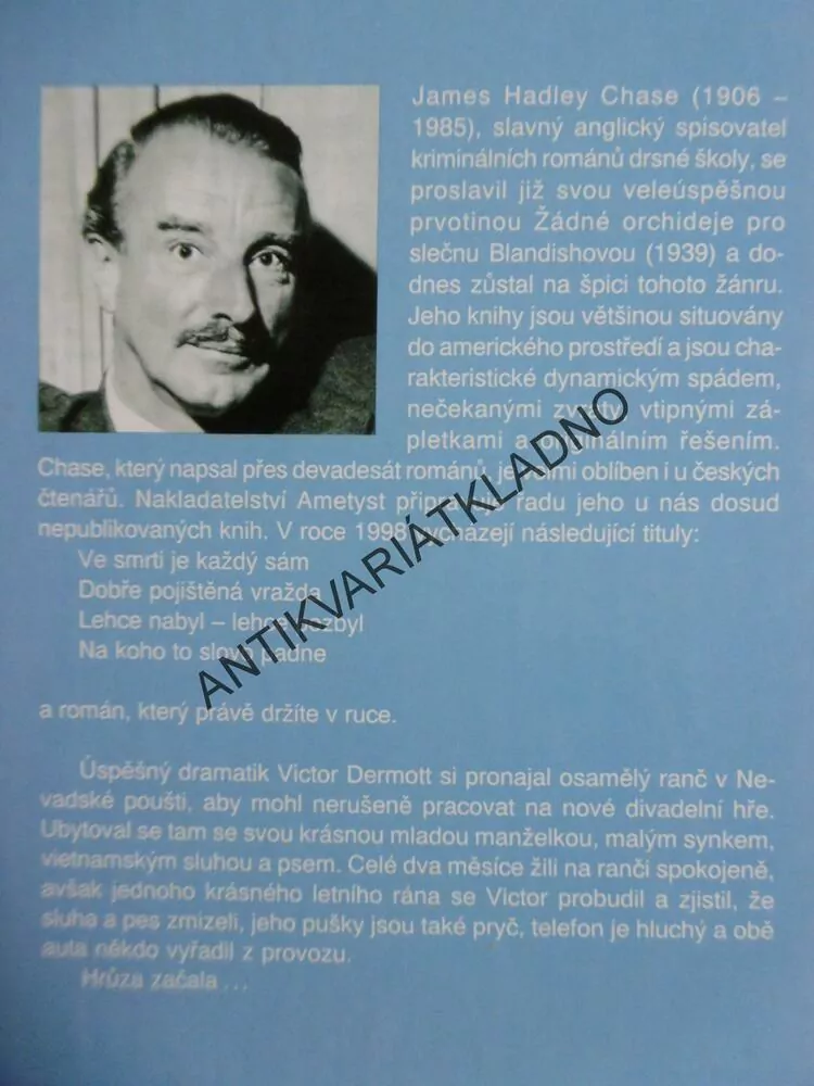 JEDNOHO KRÁSNÉHO LETNÍHO RÁNA, JAMES HADLEY CHASE, **an