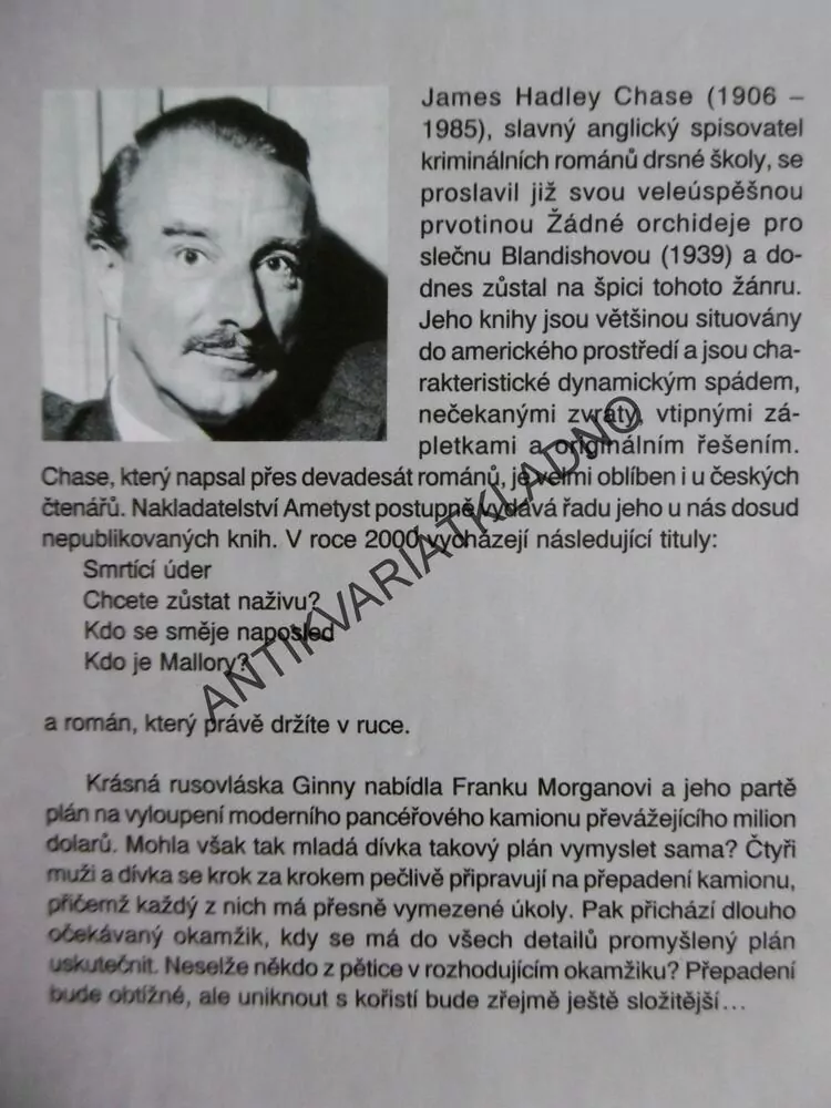 CELÝ SVĚT MÁM V KAPSE, JAMES HADLEY CHASE, **an
