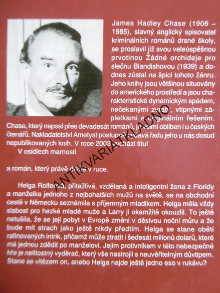 ESO V RUKÁVU, JAMES HADLEY CHASE, **an