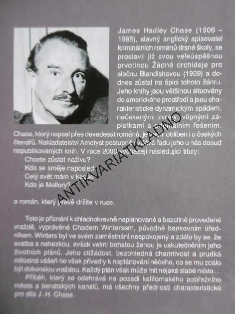 SMRTÍCÍ ÚDER, JAMES HADLEY CHASE, **an