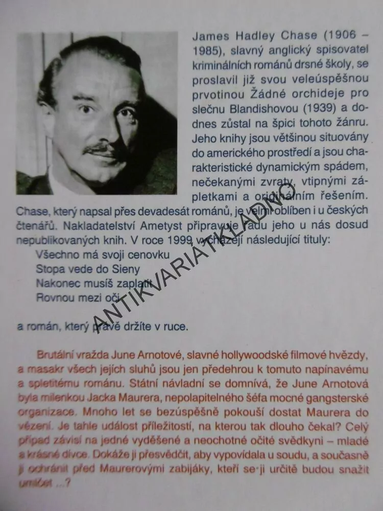 JAK NATÁHNOUT NA SKŘIPEC, JAMES HADLEY CHASE¨, **an