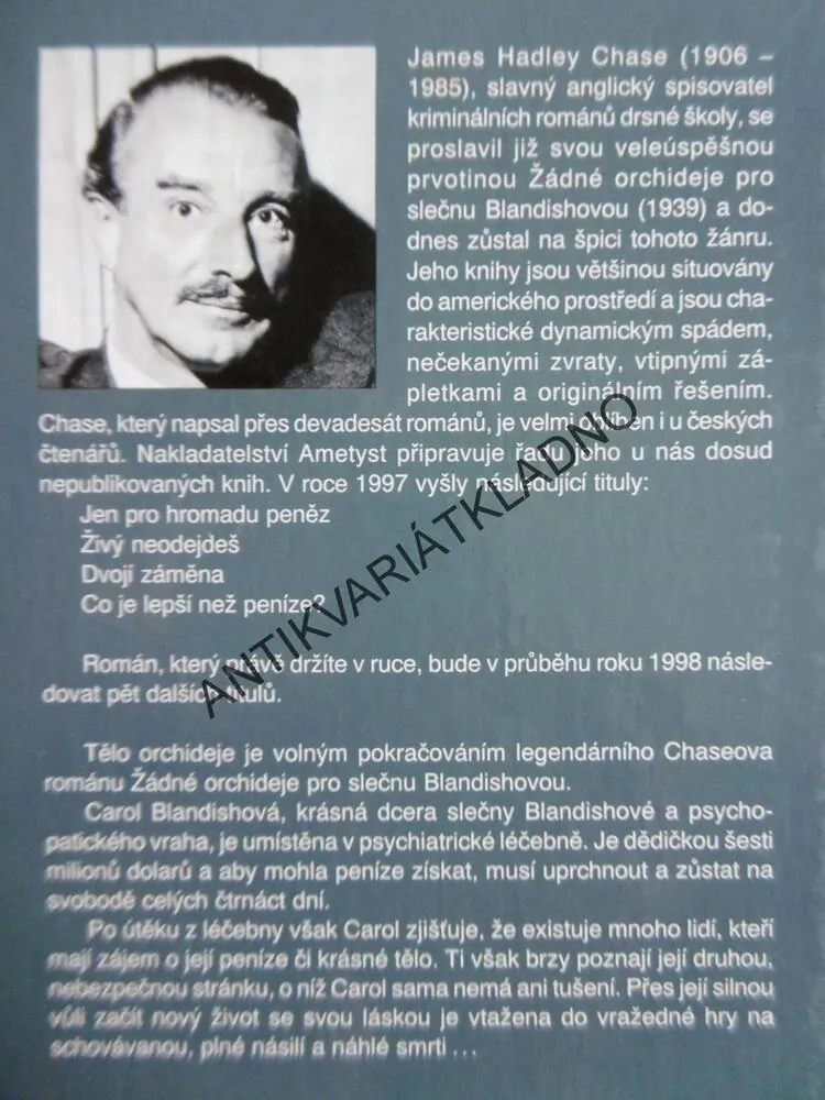 TĚLO ORCHIDEJE, JAMES HADLEY CHASE