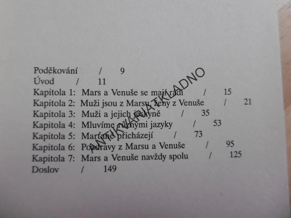 MARS A VENUŠE SE MAJÍ RÁDI, JOHN GRAY, **an