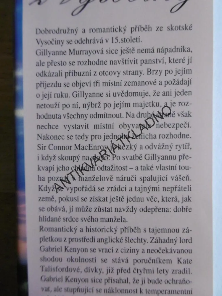 NEVĚSTA Z VYSOČINY, HANNAH HOWELL