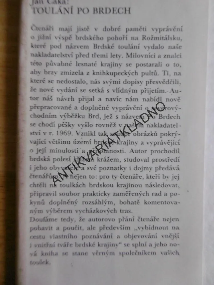 TOULÁNÍ PO BRDECH, JAN ČÁKA,