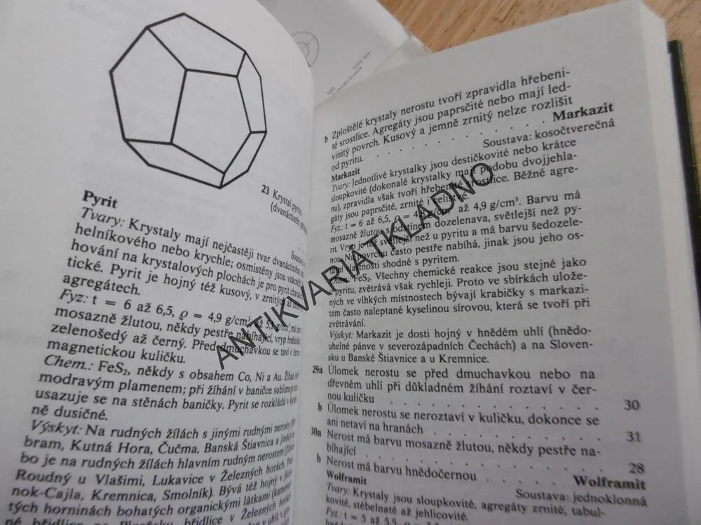 KLÍČ K URČOVÁNÍ NEROSTŮ A HORNIN, **an