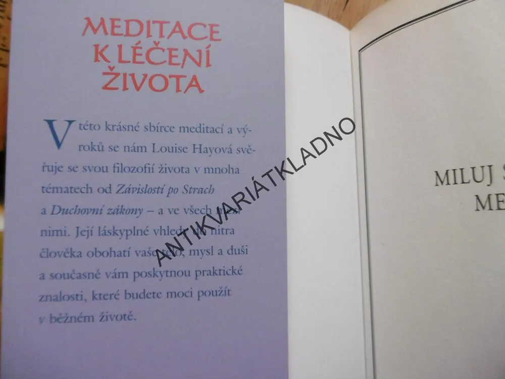 MILUJ SVŮJ ŽIVOT, MEDITACE, LOUISE L.HAY, **an