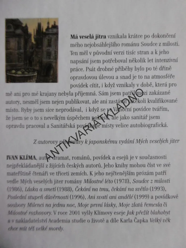 MÁ VESELÁ JITRA, IVAN KLÍMA, **an
