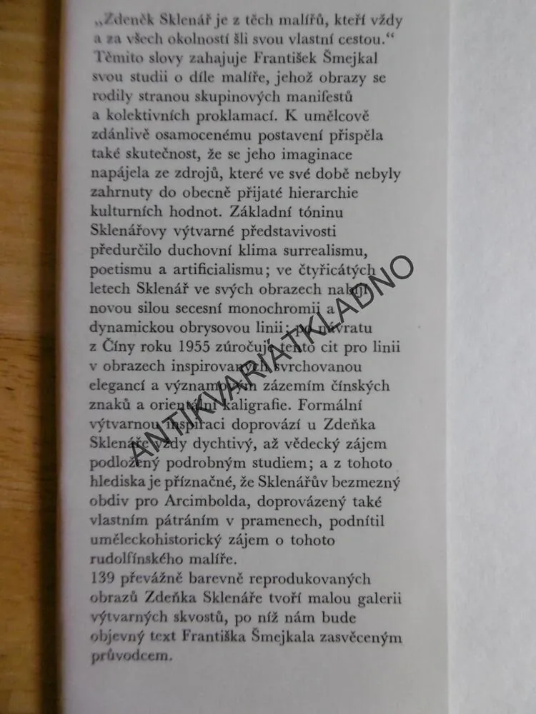 SKLENÁŘ, UMĚLECKÉ PROFILY, FRANTIŠEK ŠMEJKAL- AUTOGRAM