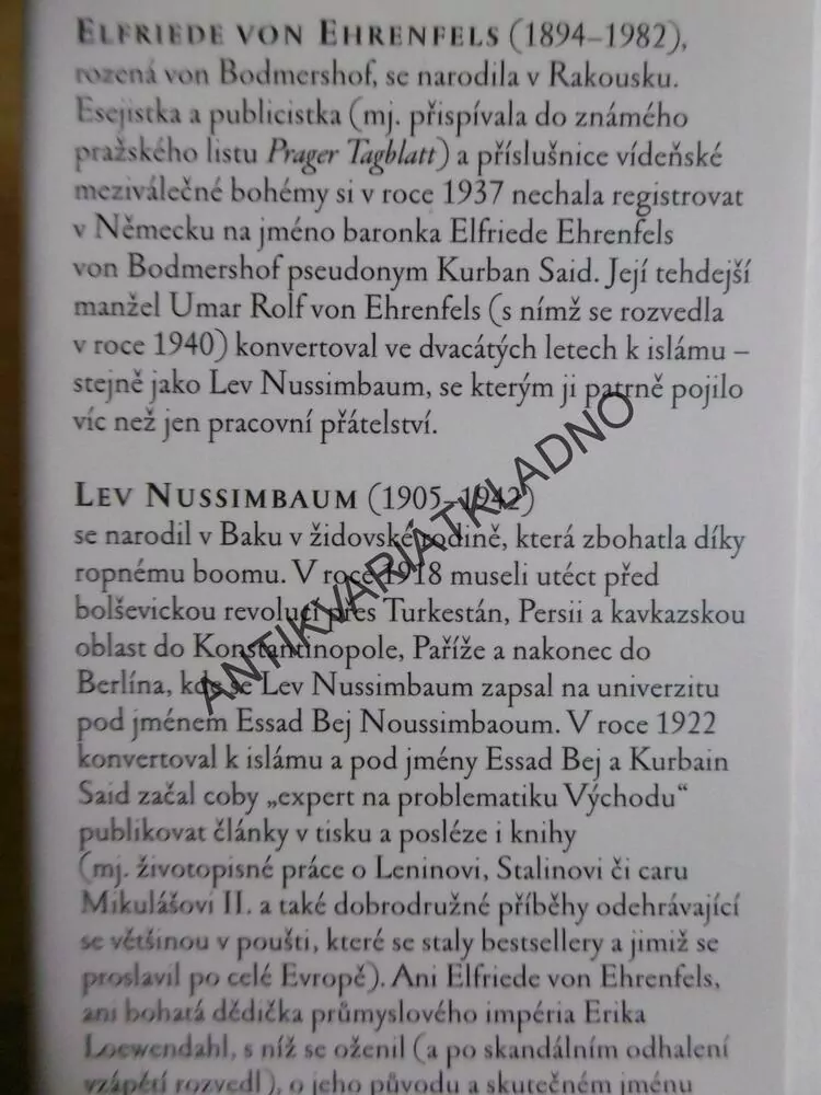 ALÍ A NINO, PŘÍBĚH LÁSKY, KURBAN SAID