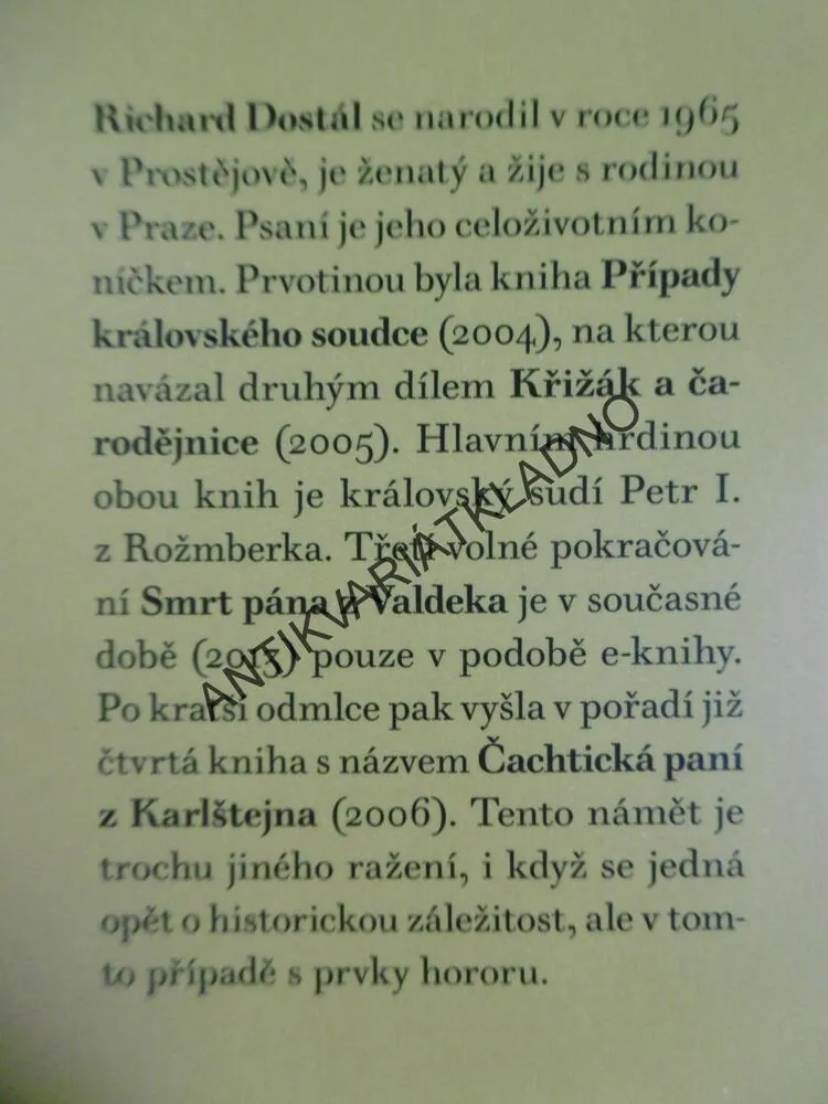 ŽIŽKA, BYL LAPKOU NA PANSTVÍ ROŽMBERSKÉM? RICHARD DOSTÁL, **an