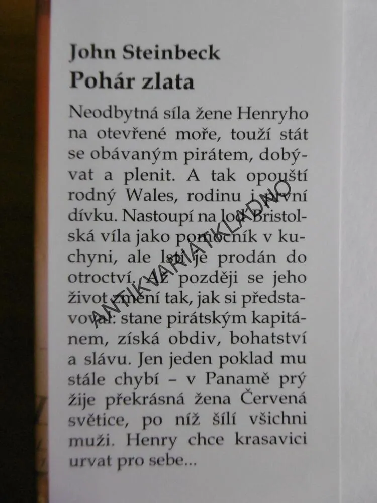 POHÁR ZLATA, JOHN STEINBECK,