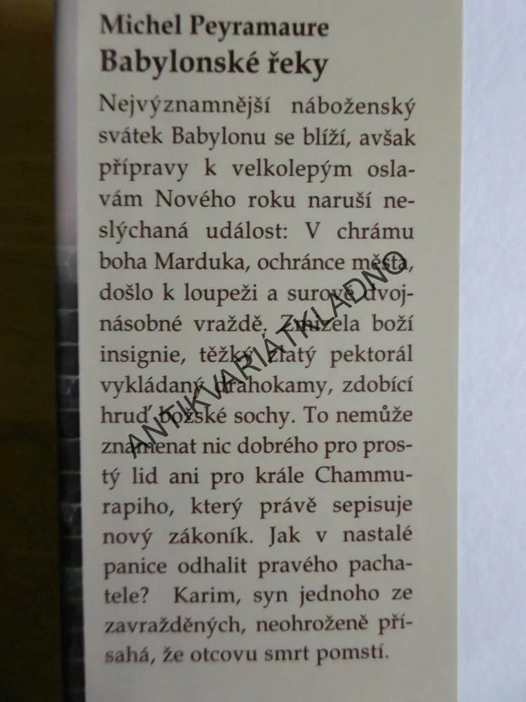 BABYLONSKÉ ŘEKY, MICHEL PEYRAMAURE, **an