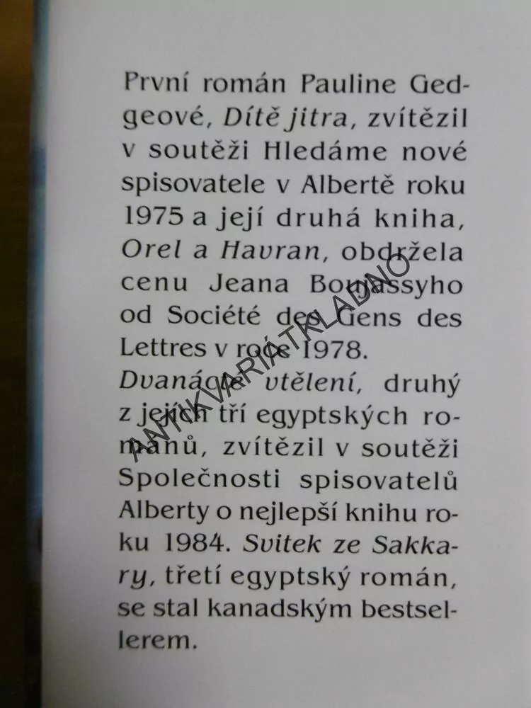 DVANÁCTÁ PROMĚNA, PAULINE GEDGEOVÁ